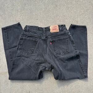 Vintage 90s Levi's 560 Black Loose Fit Tapered Leg Jeans 36x30